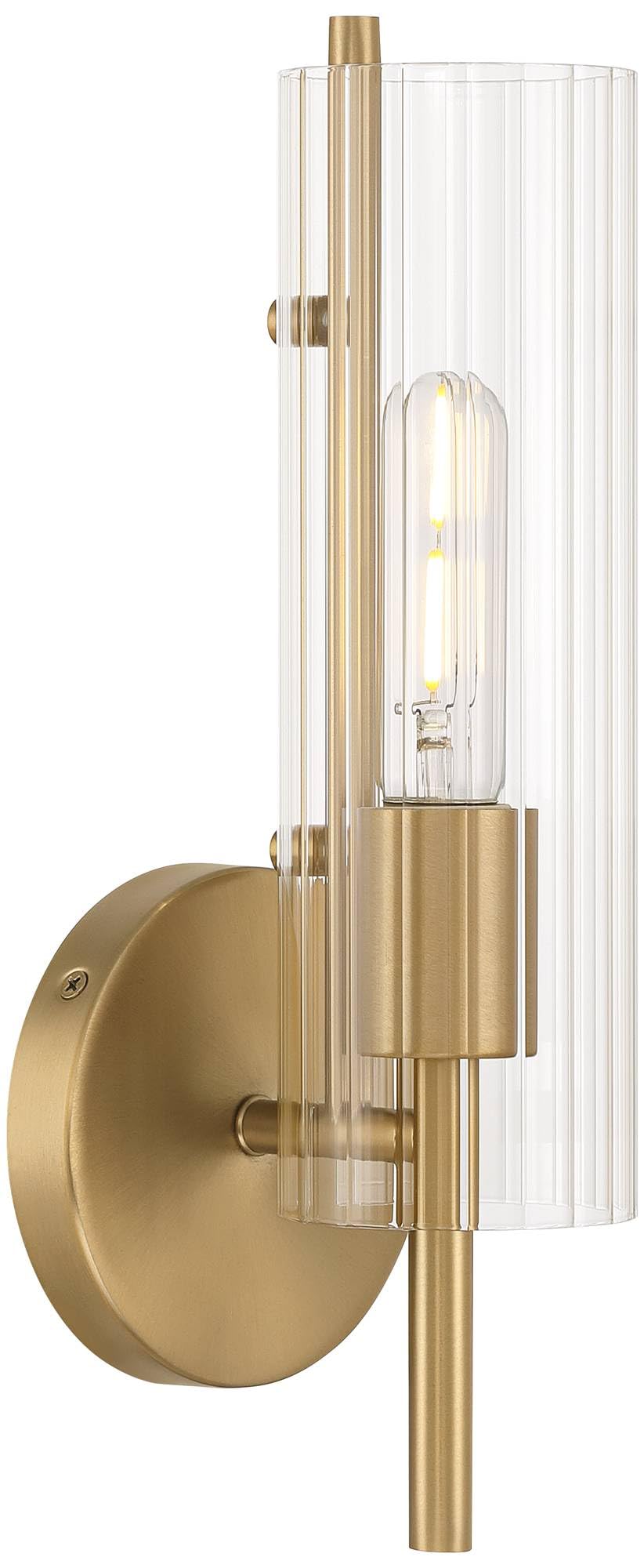 Brushed Champagne Wall Sconce Set of 2